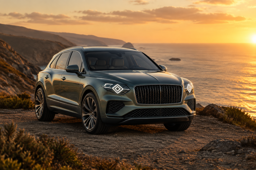 Bentley Torcal зблизька з діамантоподібними фарами