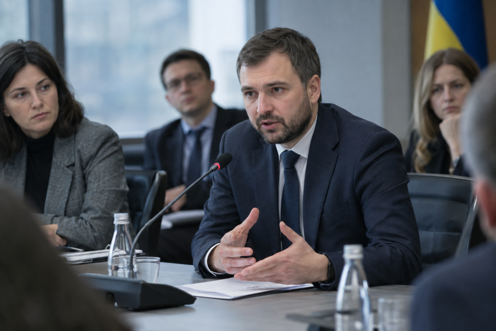 Міністр фінансів виступає на бюджетній дискусії