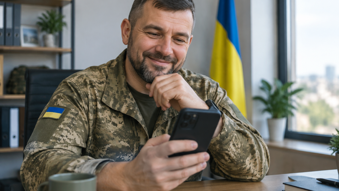 Ветеран отримує повідомлення про компенсацію автоцивілки у застосунку Дія