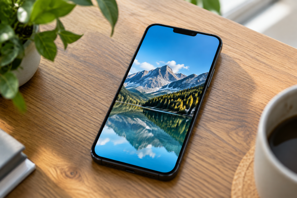 iPhone 18 Pro крупним планом на дерев'яному столі