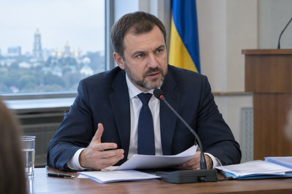 Андрій Пишний під час виступу у Київській школі державного управління