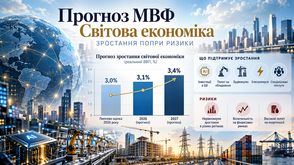 Прогноз МВФ - економіка росте попри ризики