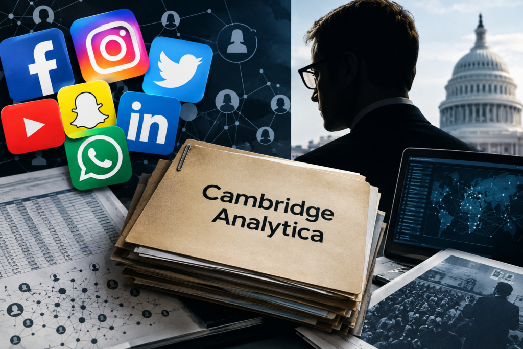 Колаж даних Cambridge Analytica і соцмереж