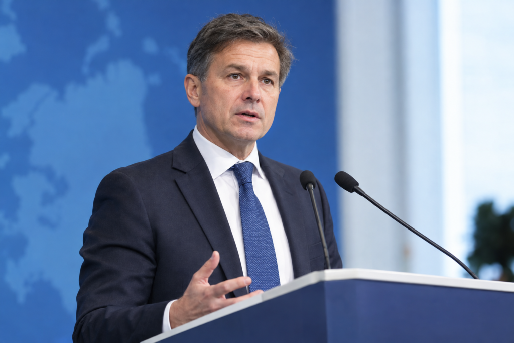 заместитель исполнительного директора МВФ во время выступления