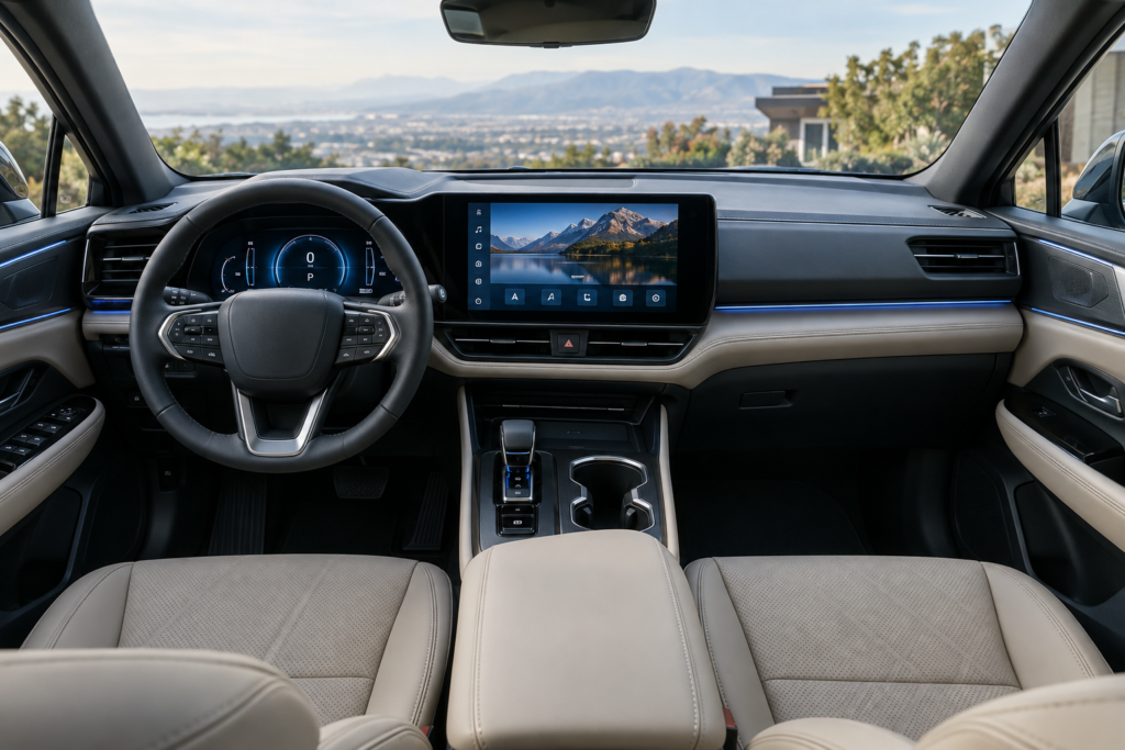 Салон Lexus NX з великим сенсорним екраном