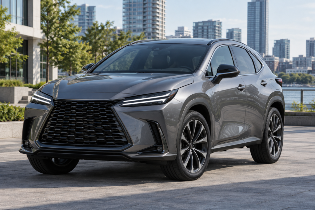 Lexus NX з три чверті фронтального ракурсу