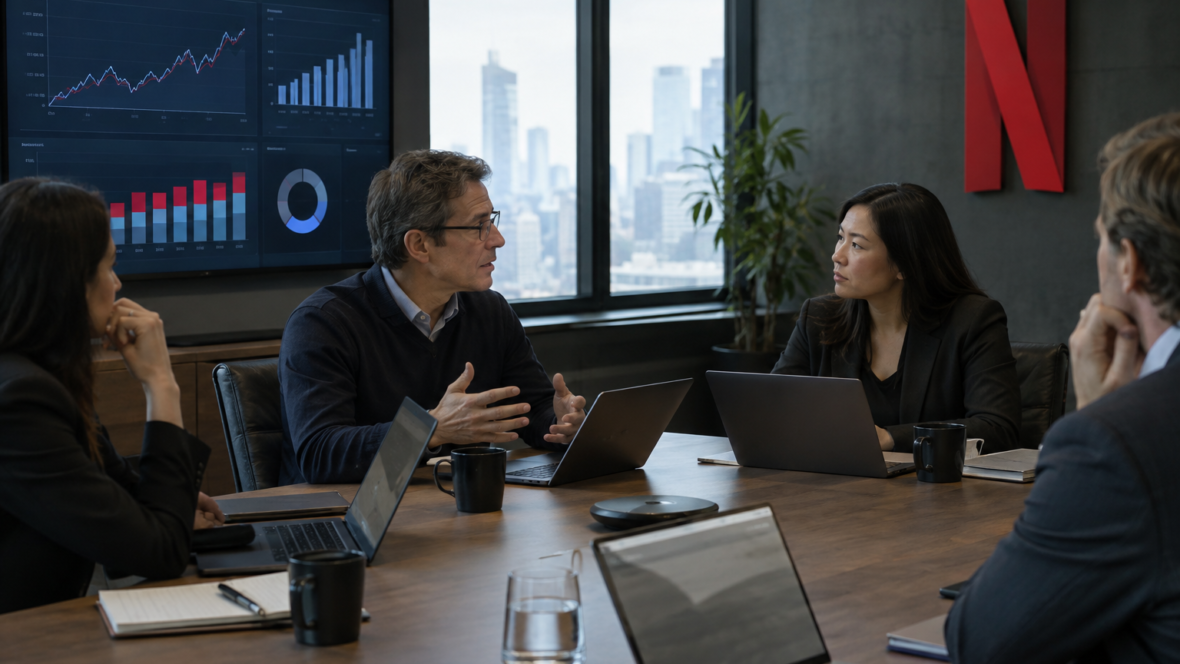 Netflix directors discuss financial charts