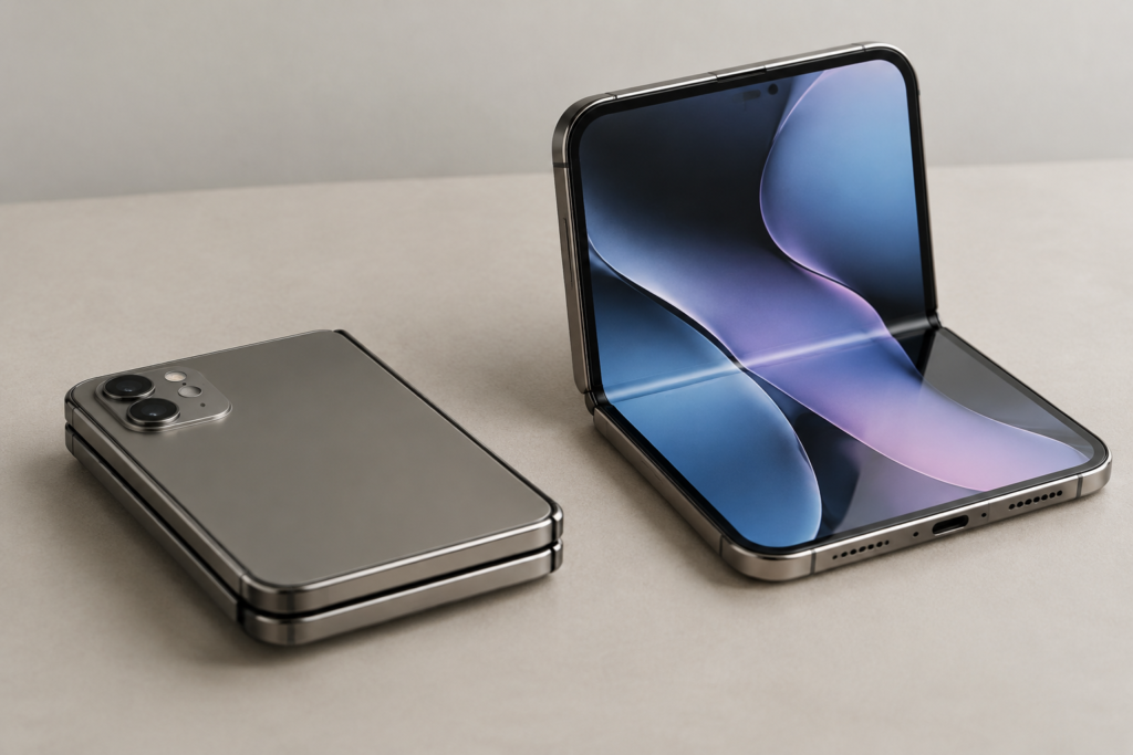 iPhone Duo folded and unfolded side by side