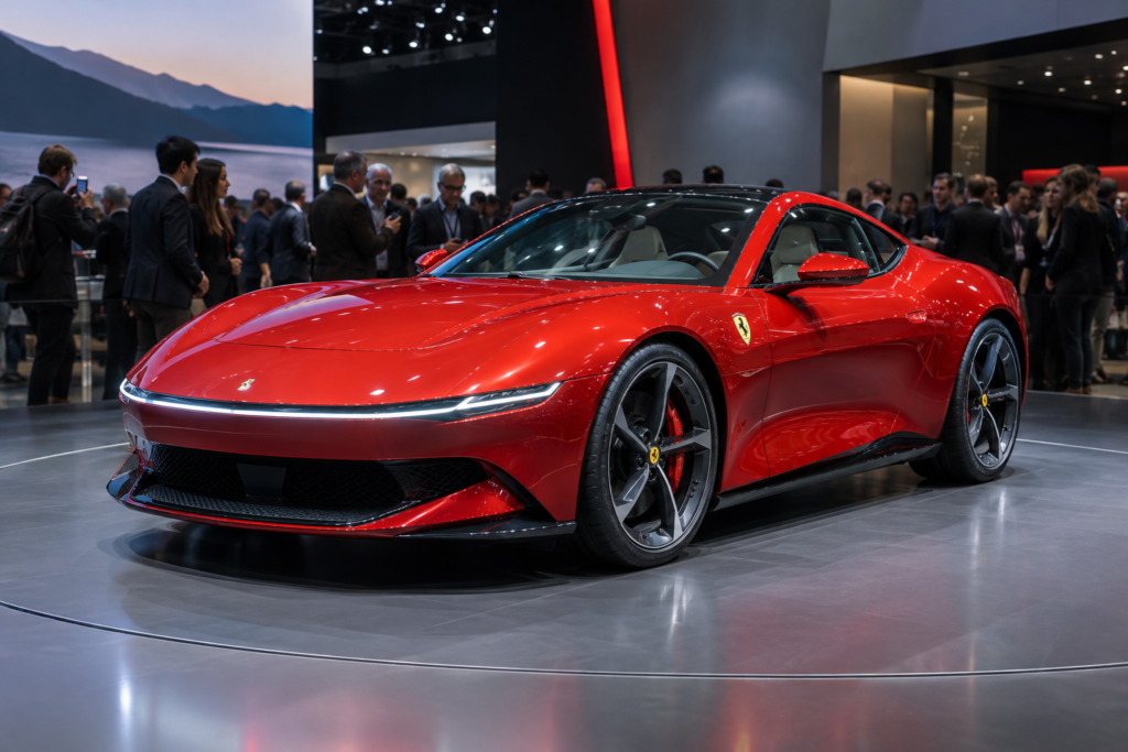 Ferrari Luce electric car on display