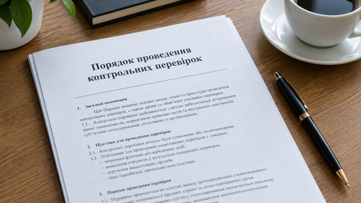 паперова інструкція щодо перевірок на столі
