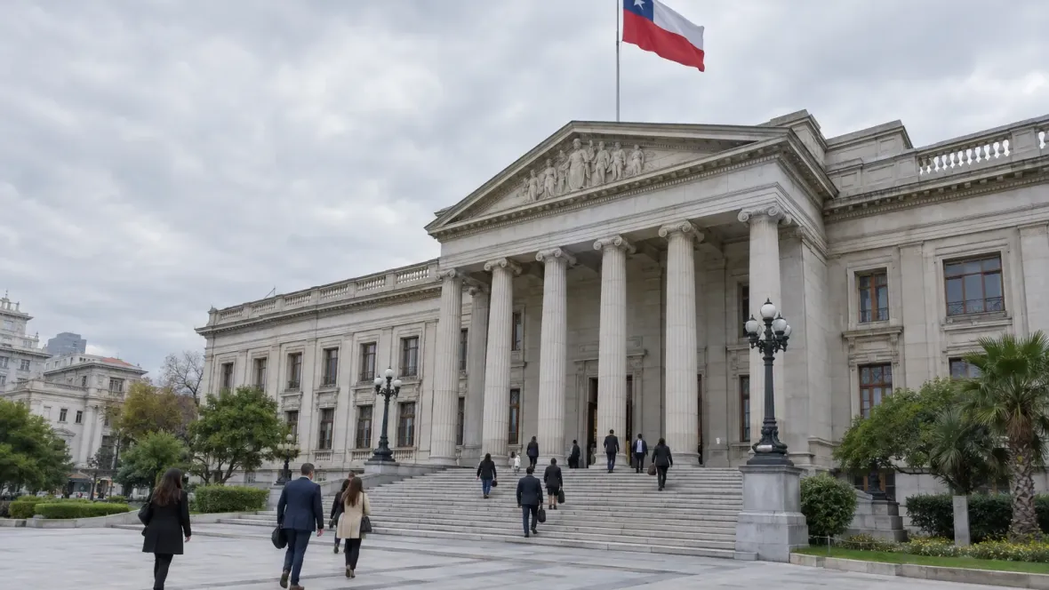 урядова будівля із прапором і входом
