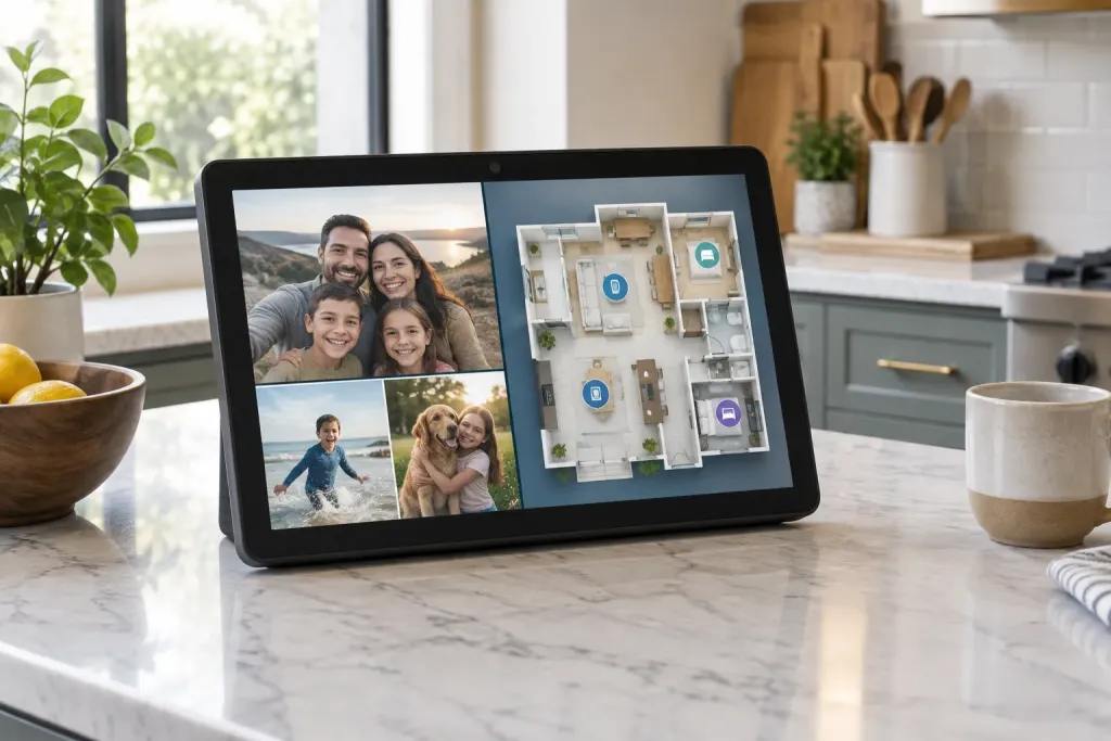 Echo Show 16 on a kitchen table