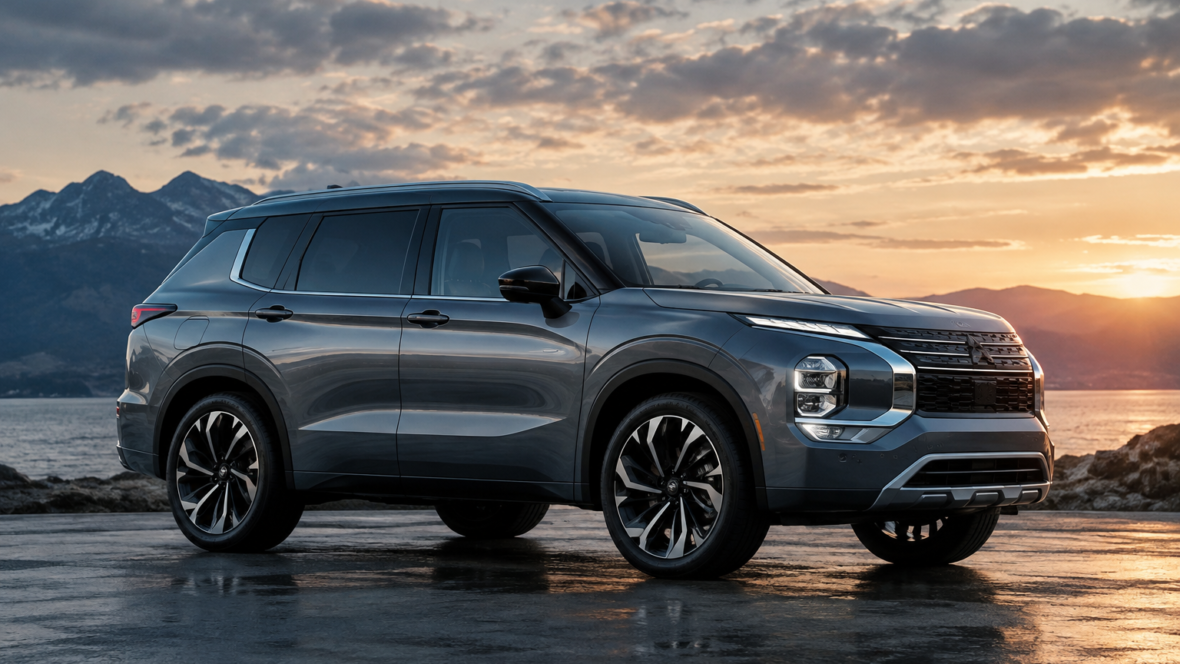 профіль Mitsubishi Outlander п’ятого покоління з дворівневими фарами