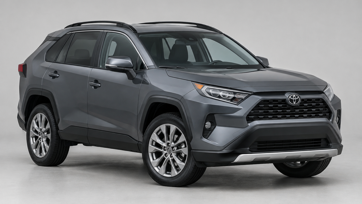 Toyota RAV4 на нейтральному фоні