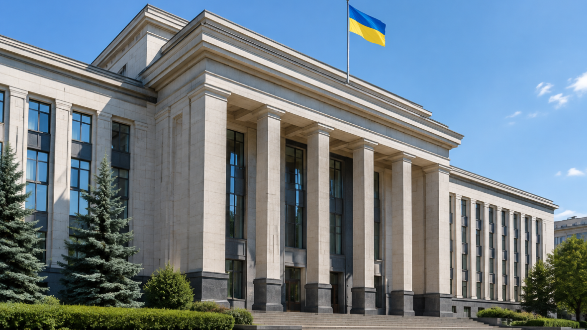 Будівля Національного банку України українською