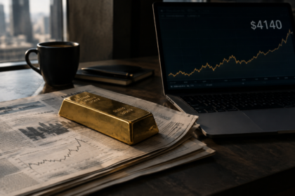 Золото стабілізувалося біля $4140 після падіння на 3,4%