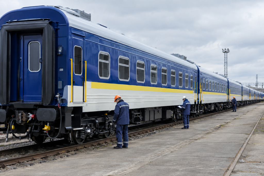 Зовнішній вигляд нових українських вагонів на депо