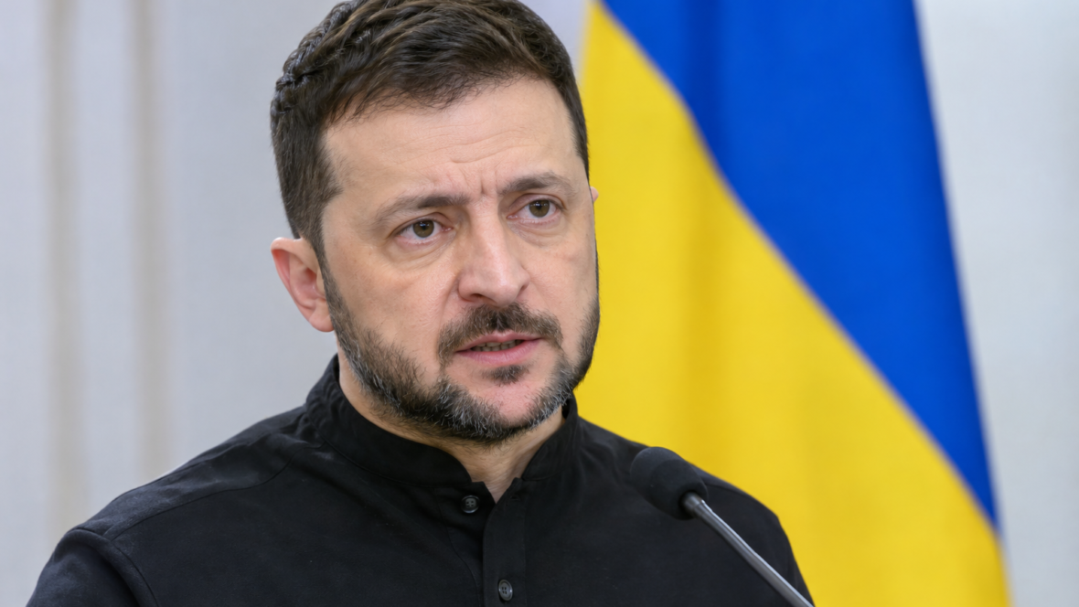 Володимир Зеленський під час пресконференції