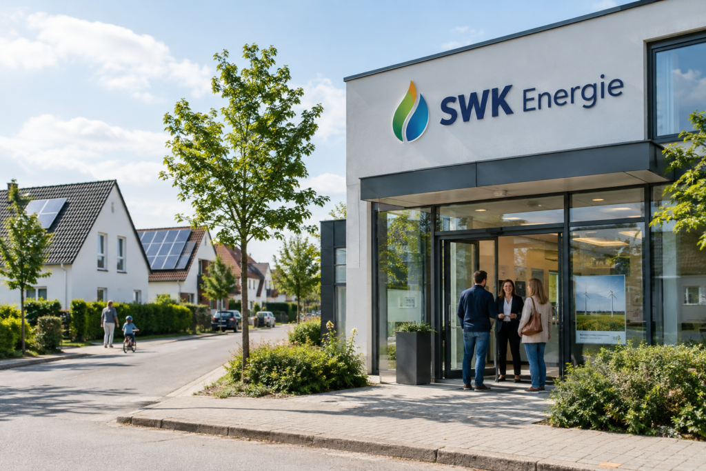 Офіс енергокомпанії SWK Energie поруч з житловими будинками