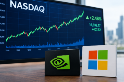 Nasdaq рекорд закриття завдяки Nvidia і Microsoft