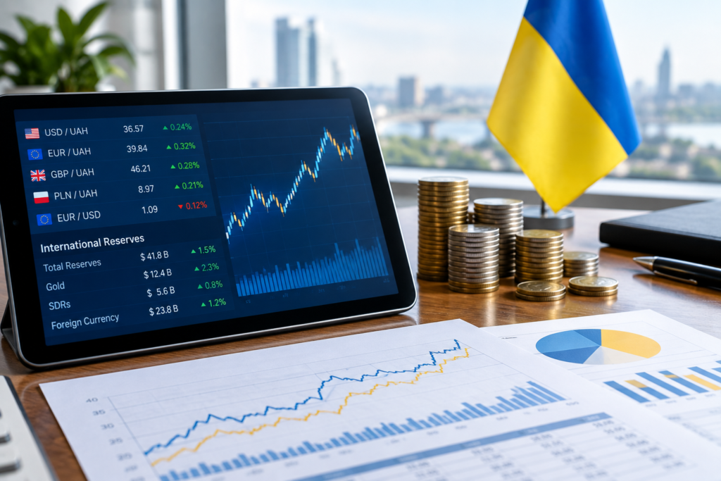 Графіки і цифри міжнародних резервів України