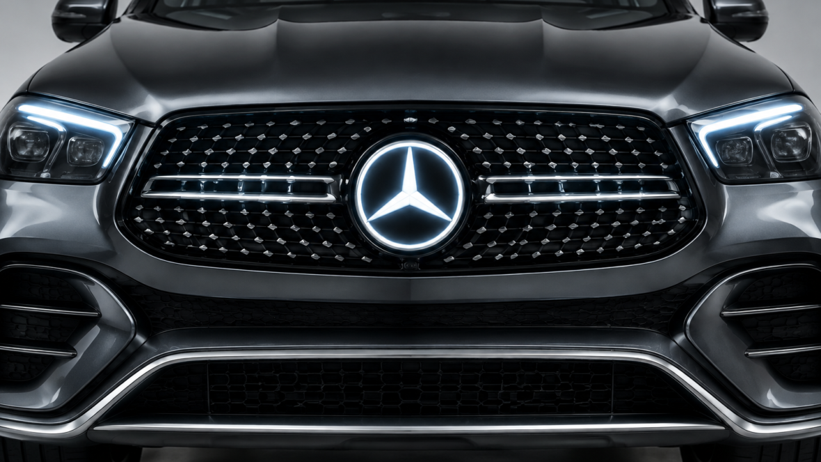 Фронтальна частина Mercedes-Benz GLE 2027 з підсвіченою зіркою