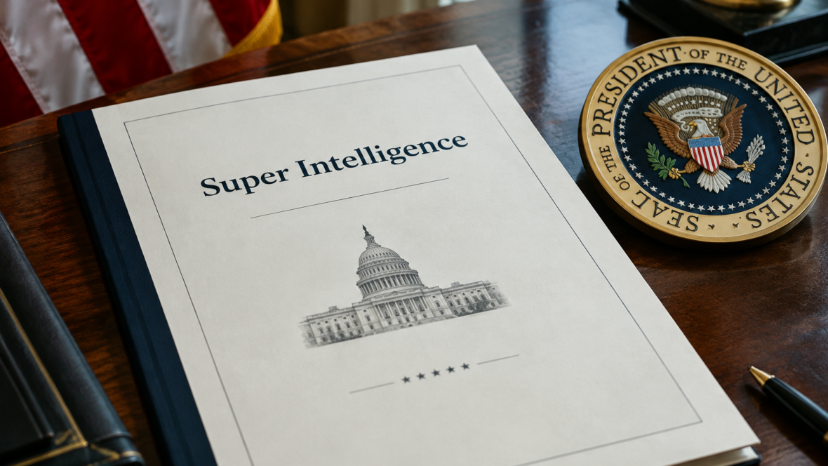 Політичний документ з назвою Super Intelligence і печаткою президента США