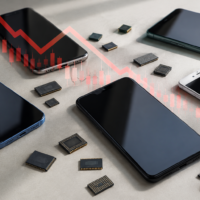 Global smartphone shipments fell 20% due to memory-chip shortage