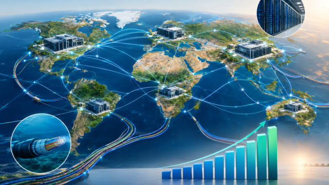 Global capacity of international internet channels rose by 23% in the first half (H1) of 2026