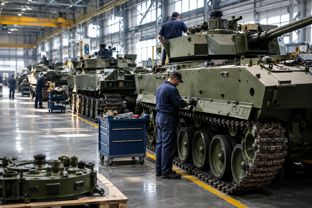 працівники оборонної промисловості на заводі