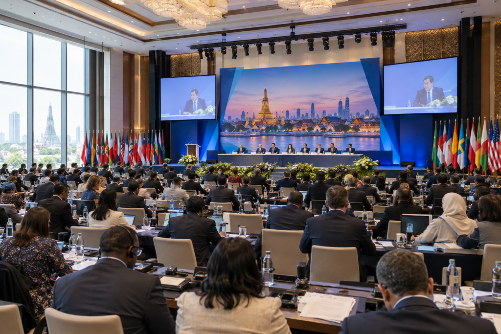 Annual IMF World Bank meeting hall