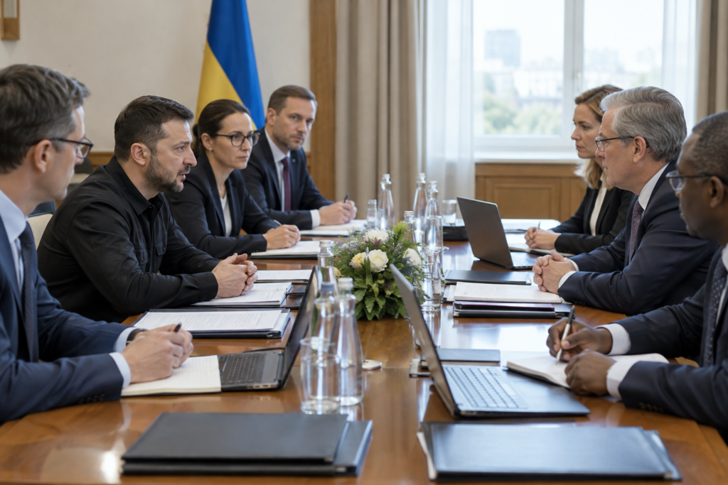 правительственная встреча с международными представителями финансов