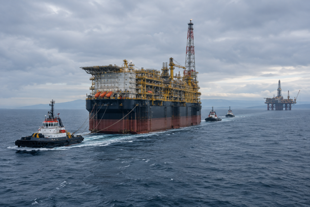 floating gas platform near Turkish coast