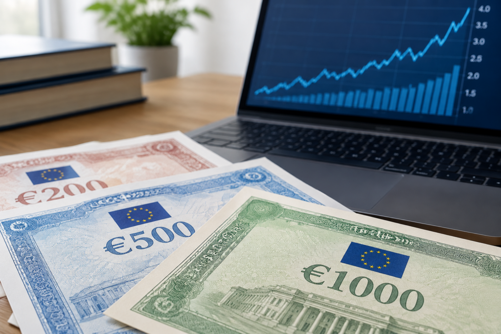 Єврооблігації й графік зростання прибутковості