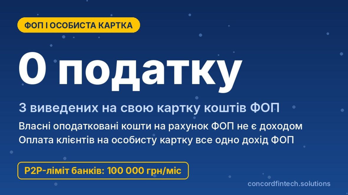Переказ з картки фізособи на ФОП і з рахунку ФОП на особисту картку у 2026 році