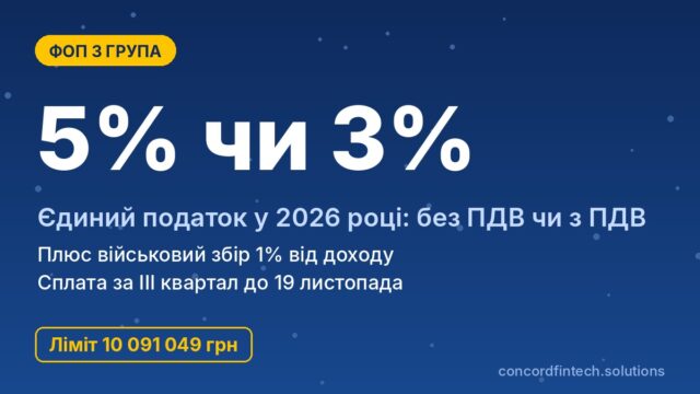Єдиний податок 3 група у 2026 році: 5% чи 3% з ПДВ, як рахувати і сплачувати