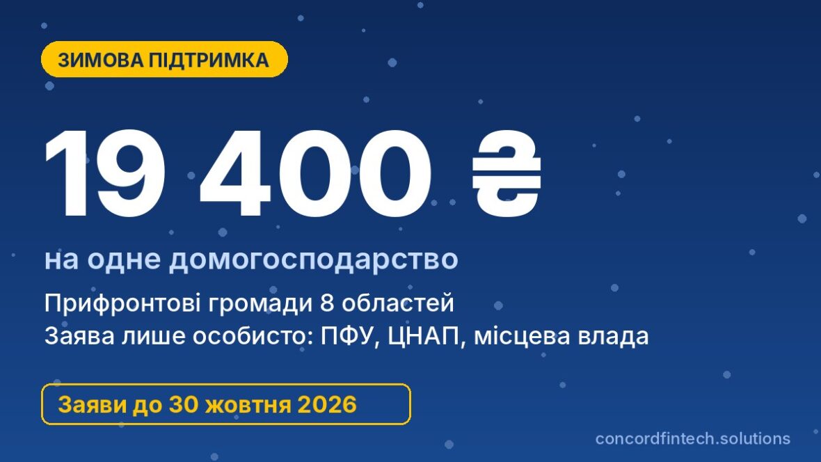 Зимова підтримка 19 400 грн на домогосподарство, заяви до 30 жовтня 2026
